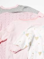 Gerber Baby Girls' 4 Pack Sleep 'N Play Footie - Image 2